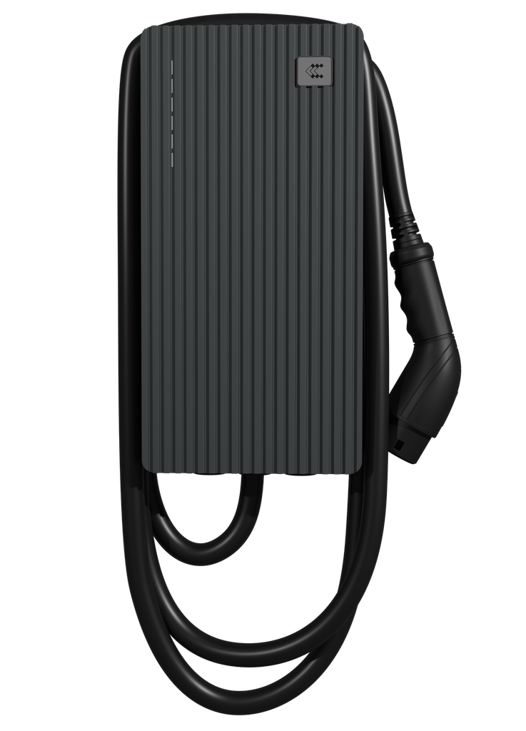 Зарядна станція Teltonika Energy TeltoCharge 7 кВт із кабелем Тип-2 (7,4 кВт, 1 фаза), Slate grey